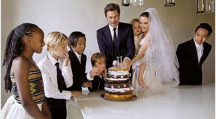 Анджелина Джоли и Брэд Питт показали новые свадебные фотографии